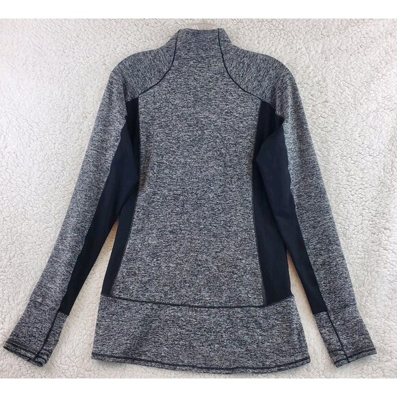 Athleta Sweater Black Colorblock Running Wild Half Zip Workout Athletic Top Sz M - Picture 4 of 11